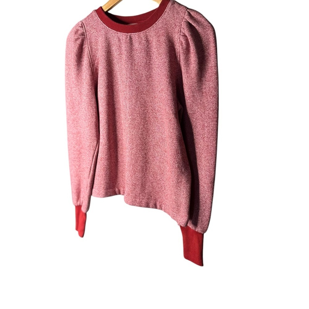 🔴5 for $40 SALE! 
Loft Petites RedPink Puff LgSleeve Fleeced Lined Sweatshirt SP - Picture 6 of 7